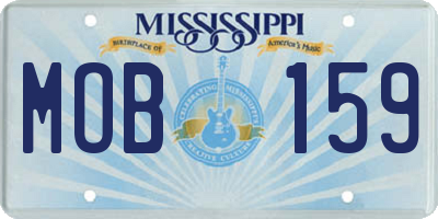 MS license plate MOB159