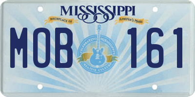 MS license plate MOB161