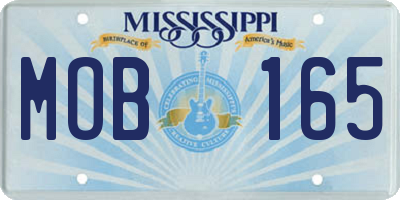 MS license plate MOB165