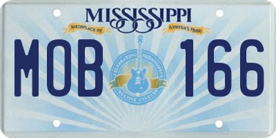 MS license plate MOB166