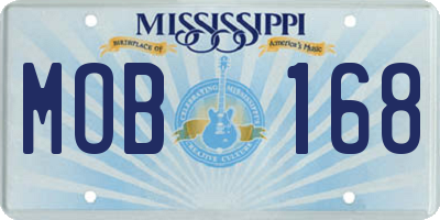 MS license plate MOB168