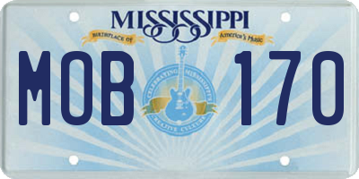 MS license plate MOB170