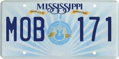 MS license plate MOB171