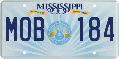 MS license plate MOB184
