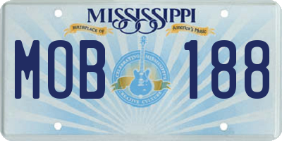 MS license plate MOB188