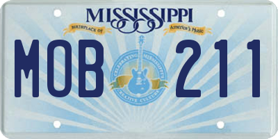 MS license plate MOB211