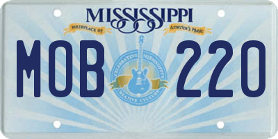 MS license plate MOB220