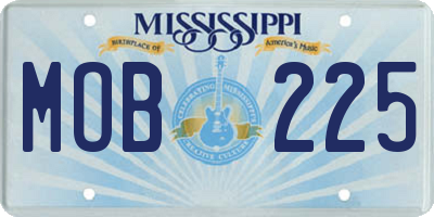 MS license plate MOB225
