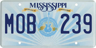 MS license plate MOB239