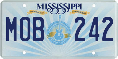 MS license plate MOB242