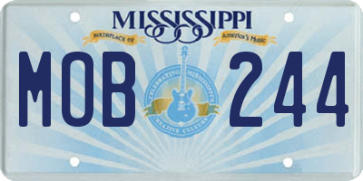 MS license plate MOB244