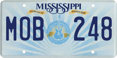 MS license plate MOB248