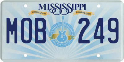 MS license plate MOB249