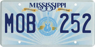 MS license plate MOB252
