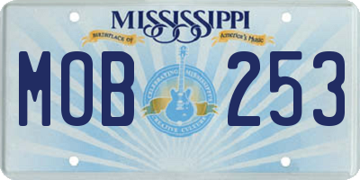 MS license plate MOB253