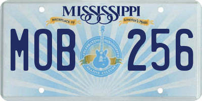 MS license plate MOB256