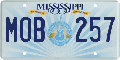 MS license plate MOB257