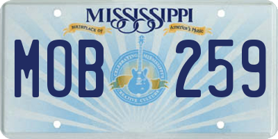 MS license plate MOB259
