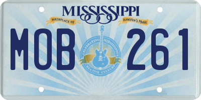 MS license plate MOB261
