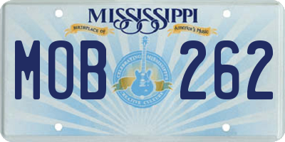 MS license plate MOB262