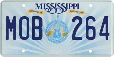 MS license plate MOB264