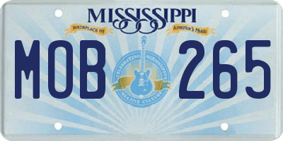 MS license plate MOB265