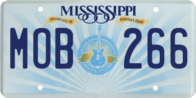 MS license plate MOB266