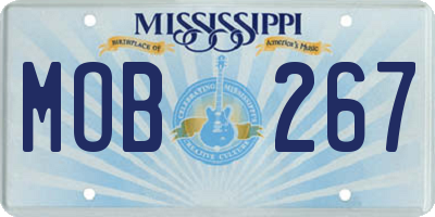 MS license plate MOB267