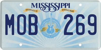 MS license plate MOB269