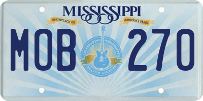 MS license plate MOB270