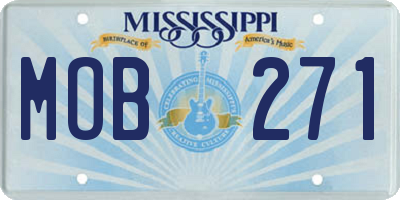 MS license plate MOB271