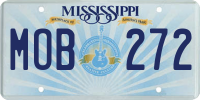 MS license plate MOB272