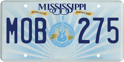 MS license plate MOB275