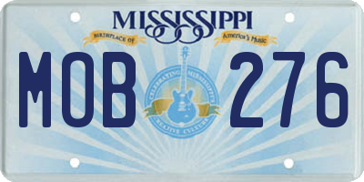 MS license plate MOB276