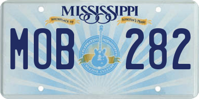 MS license plate MOB282