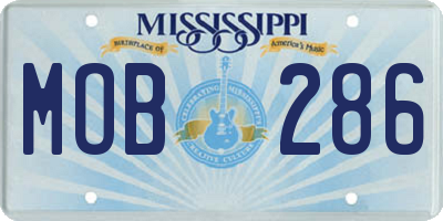 MS license plate MOB286