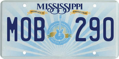 MS license plate MOB290