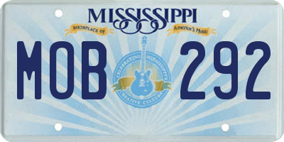 MS license plate MOB292