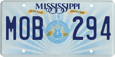 MS license plate MOB294