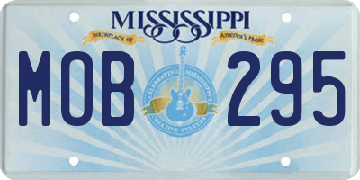 MS license plate MOB295