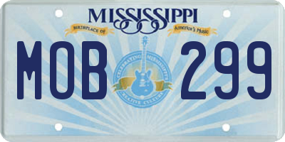 MS license plate MOB299
