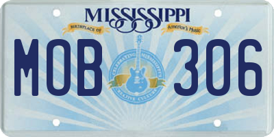 MS license plate MOB306