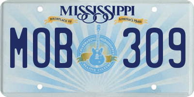 MS license plate MOB309