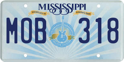 MS license plate MOB318