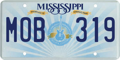 MS license plate MOB319