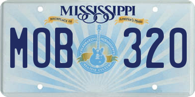 MS license plate MOB320