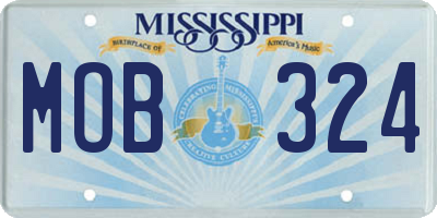 MS license plate MOB324