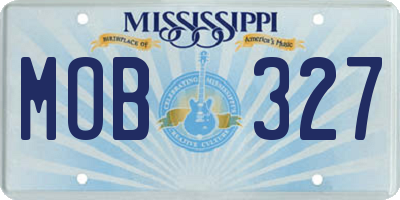 MS license plate MOB327