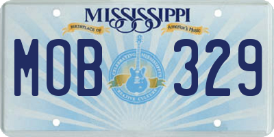 MS license plate MOB329