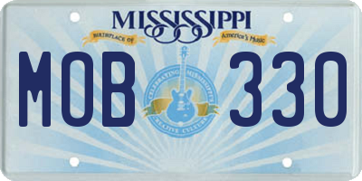 MS license plate MOB330
